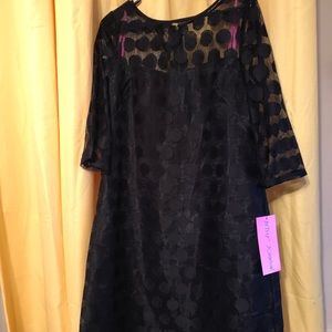 Betsey Johnson Black long sleeve dress